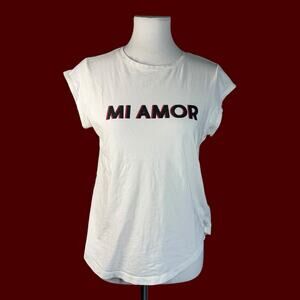 Mi Amor Capped Sleeve Tee Small